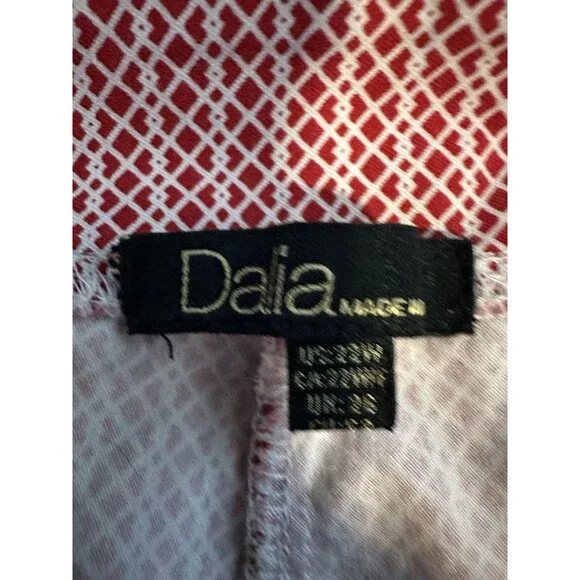 Dalia Collection Women's Capri Pants Flat Front Stretch Cotton Red/Orange 22W - Picture 5 of 6